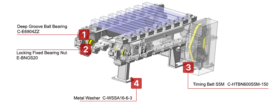 Auxiliary Belt Pitch Transfer Conveyor