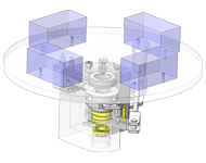 Intermittent rotational drive by air cylinder