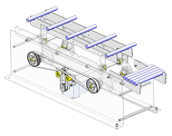 Lift and carry mechanism using eccentric shaft