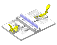 Soldering jig corresponding to work size deviation