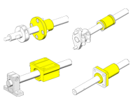 Direct-acting guide by shaft and linear bushing