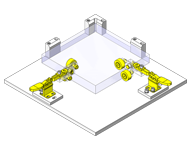 Simple clamp for L-shaped roller head