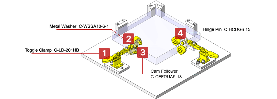 Simple Clamp for L-Shaped Roller Head